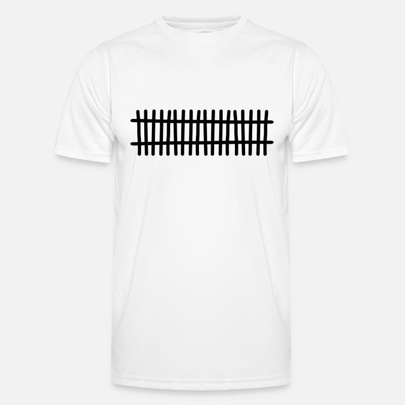 Zaun - Männer Funktions-T-Shirt - Weiß