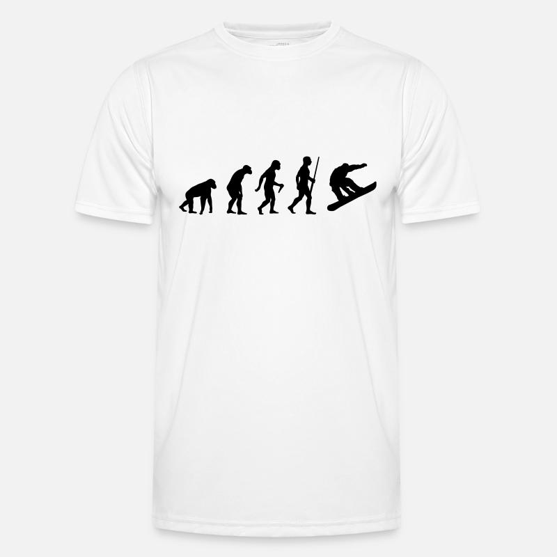 Snowboard Evolution - Männer Funktions-T-Shirt - Weiß
