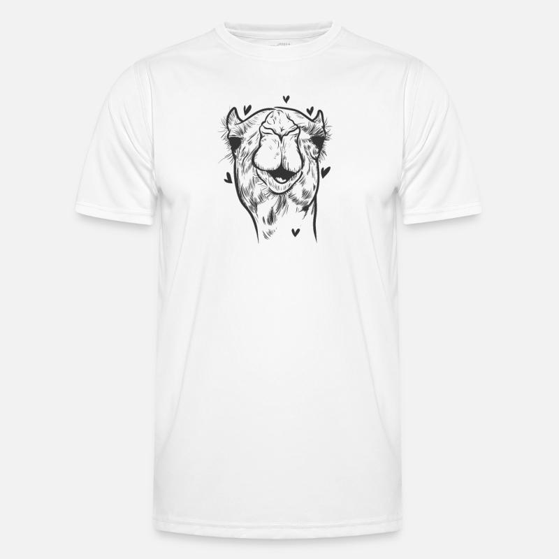 Kamel Höcker Savanne Wüste Dromedar - Männer Funktions-T-Shirt - Weiß