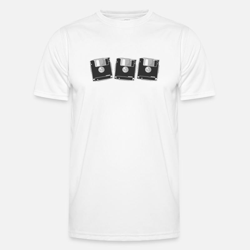 Retrospeichermodule Disketten Männer Funktions-T-Shirt