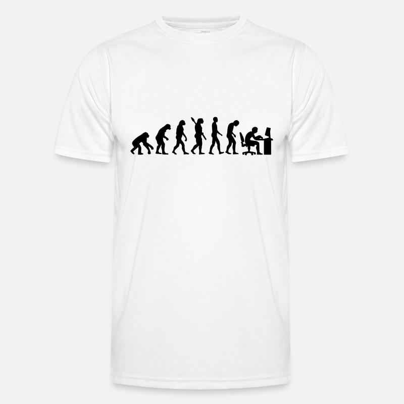 Evolution computer - Men's Functional T-Shirt - white