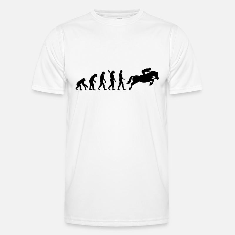 Springreiten - Männer Funktions-T-Shirt - Weiß