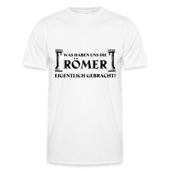Was haben uns die Römer gebracht? - Männer Funktions-T-Shirt - Weiß - Vorne - AI Model Male 178 dark (178cm)