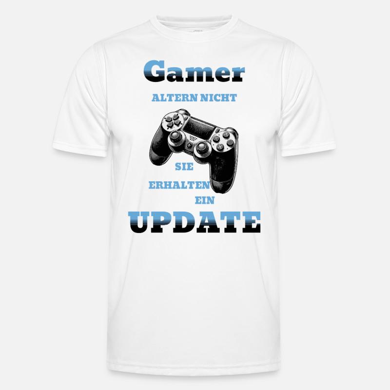 Gamer erhalten ein Update Männer Funktions-T-Shirt