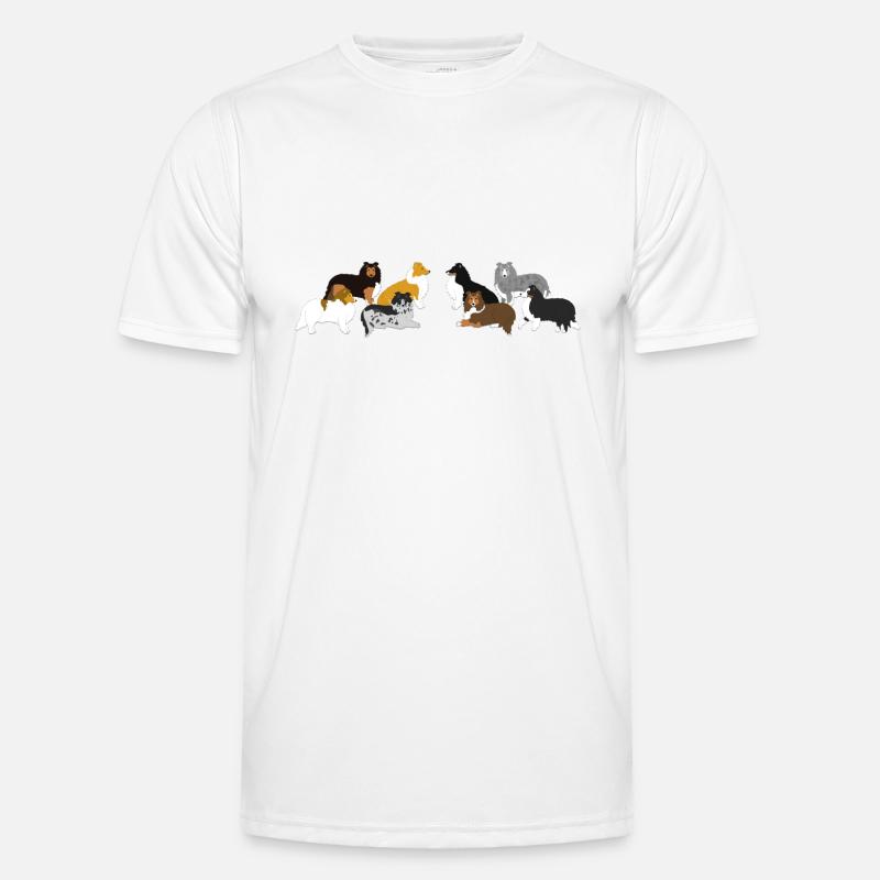 Shelties Querformat - Männer Funktions-T-Shirt - Weiß