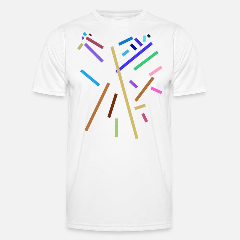 Minimal strokes pattern - Men's Functional T-Shirt - white
