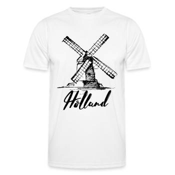 Holland - Männer Funktions-T-Shirt - Weiß - Vorne - AI Model Male 178 dark (178cm)