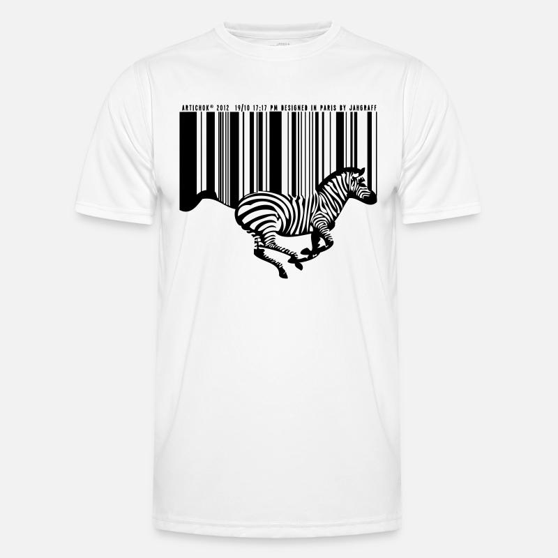 Zebra-Barcode Männer Funktions-T-Shirt