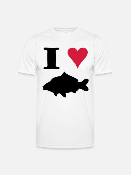I Love Carp ! - T-shirt sport Homme - blanc