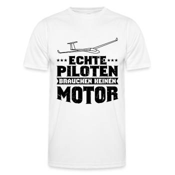 Segelflugzeug Spruch - Männer Funktions-T-Shirt - Weiß - Vorne - AI Model Male 178 dark (178cm)