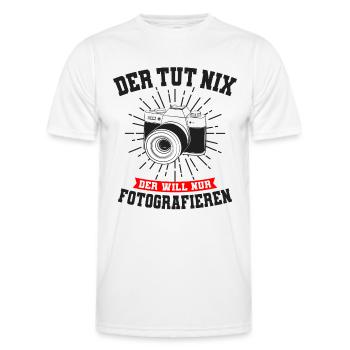 Fotograf - Männer Funktions-T-Shirt - Weiß - Vorne - AI Model Male 178 dark (178cm)
