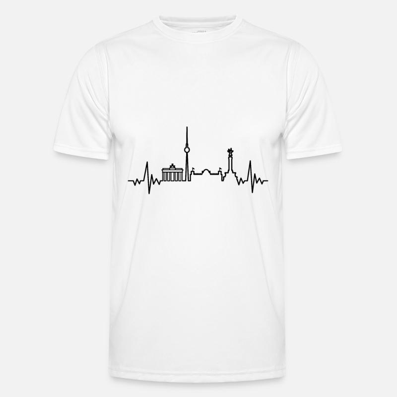 Berlin heartbeat - Men's Functional T-Shirt - white