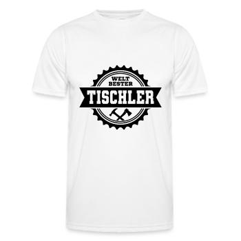 Weltbester Tischler - Männer Funktions-T-Shirt - Weiß - Vorne - AI Model Male 178 dark (178cm)