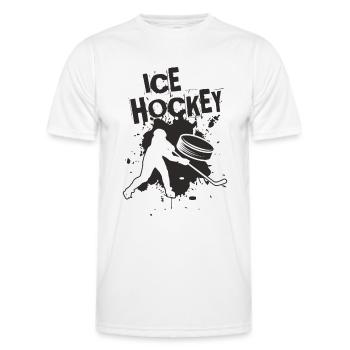 Eishockey - Männer Funktions-T-Shirt - Weiß - Vorne - AI Model Male 178 dark (178cm)