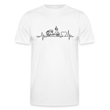 Moped Herzschlag - Männer Funktions-T-Shirt - Weiß - Vorne - AI Model Male 178 dark (178cm)