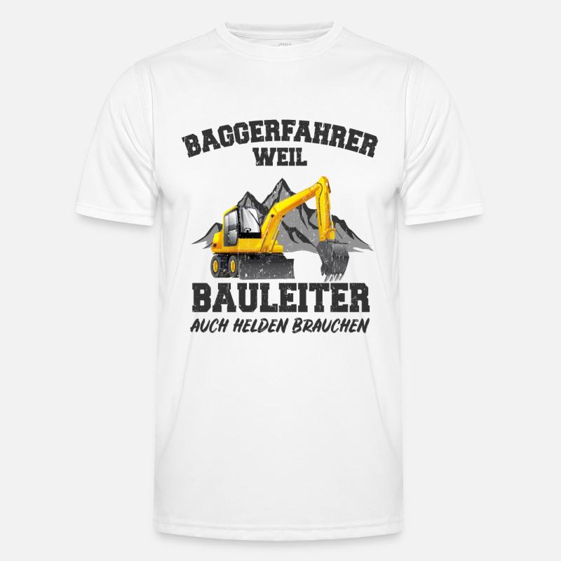 Baggerfahrer Männer Funktions-T-Shirt