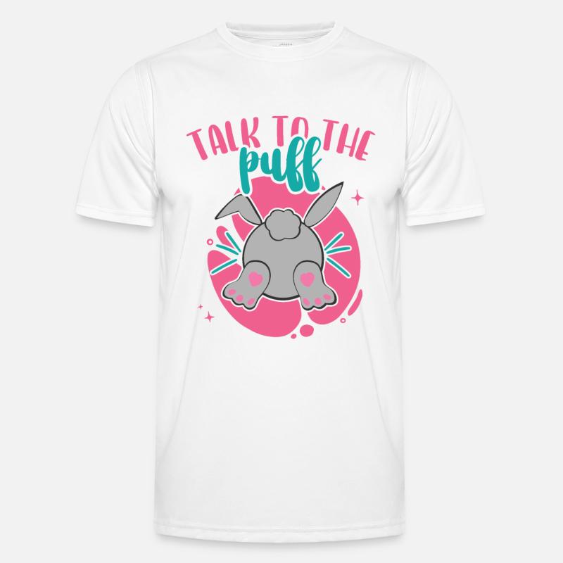 Talk To The Puff Easter - Men's Functional T-Shirt - white