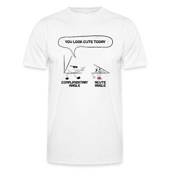 Mathematik Akuter Winkel Mathematiklehrer - Männer Funktions-T-Shirt - Weiß - Vorne - AI Model Male 178 dark (178cm)
