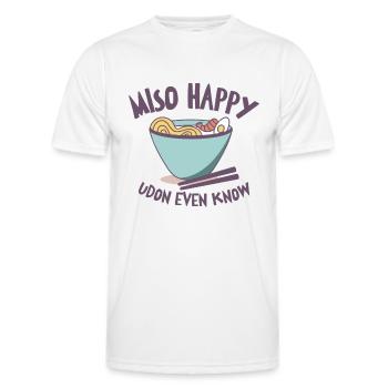 Asian Food Udon Miso Noodle Asian Cuisine - Men's Functional T-Shirt - white - Front - AI Model Male 178 dark (178cm)