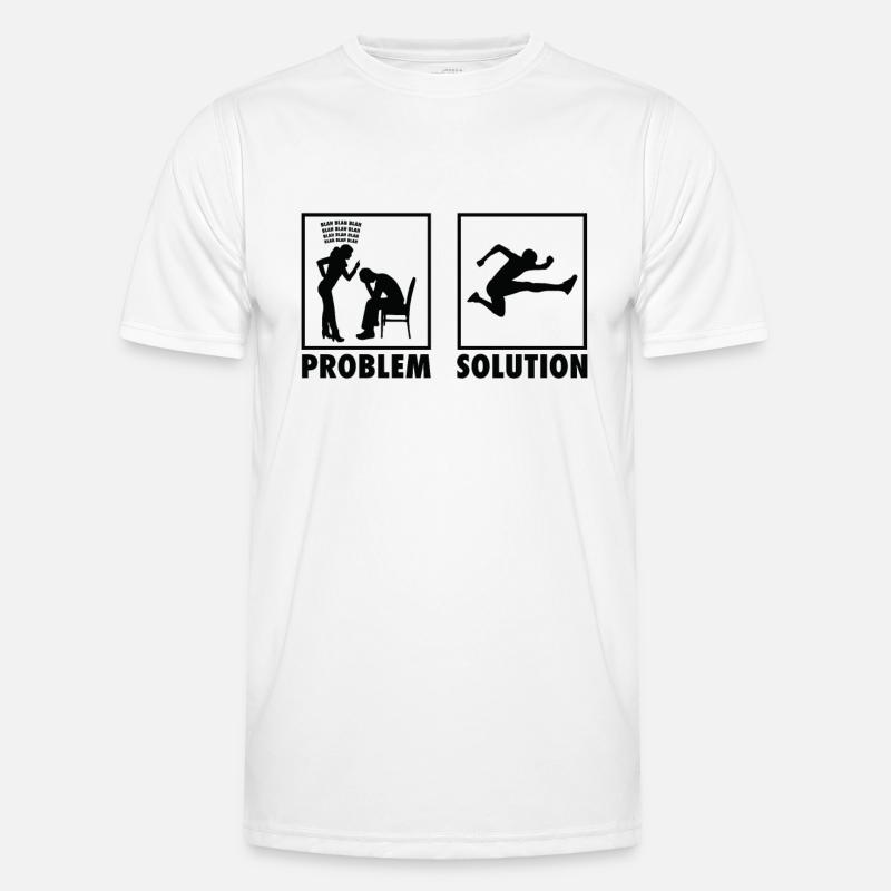 Athletics Athletes Statement Problem Solution. - Men's Functional T-Shirt - white