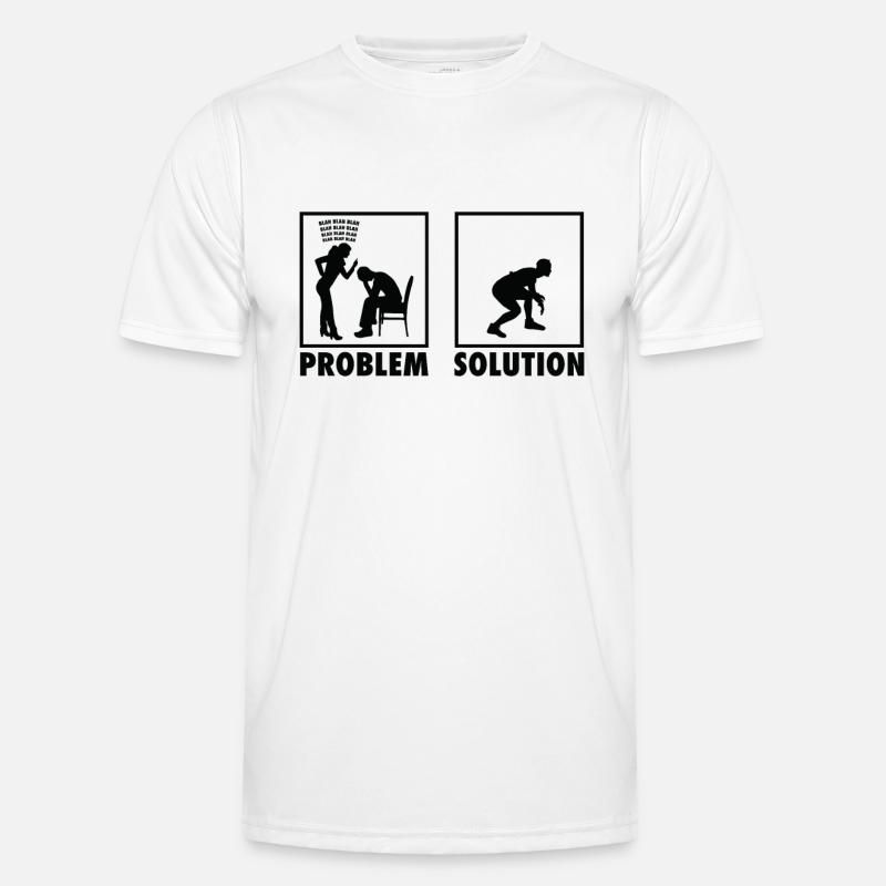 Wrestling Wrestlers Statement Problem Solution. - T-shirt sport Homme - blanc