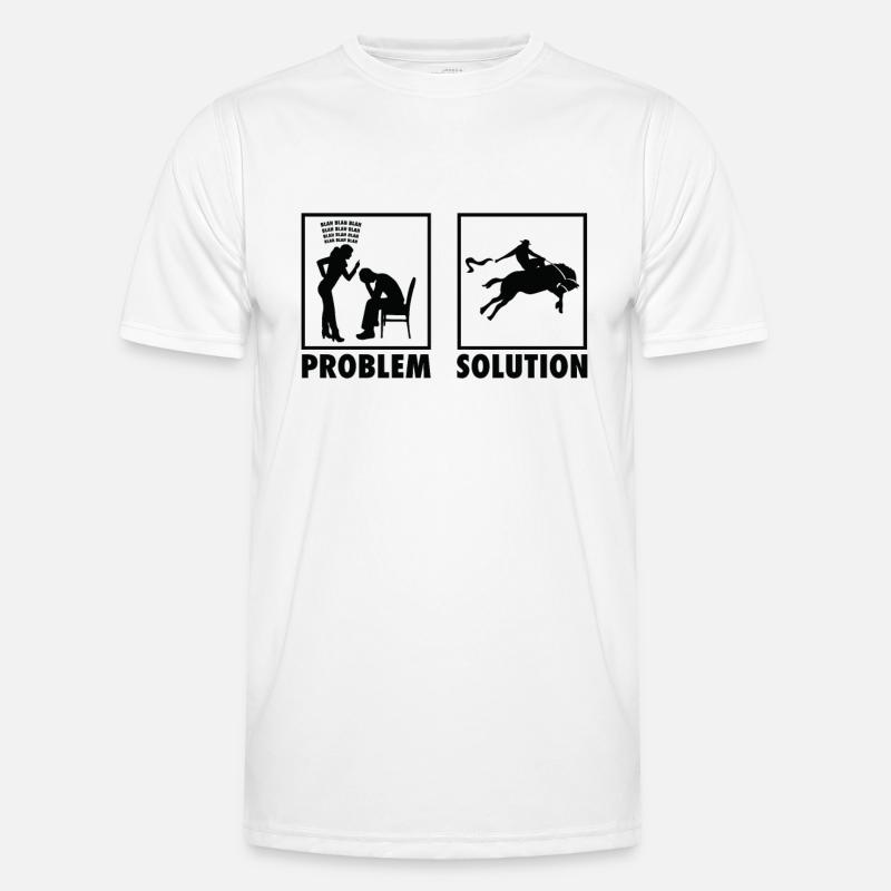 Rodeo Cowboys Statement Problem Solution. - Men's Functional T-Shirt - white