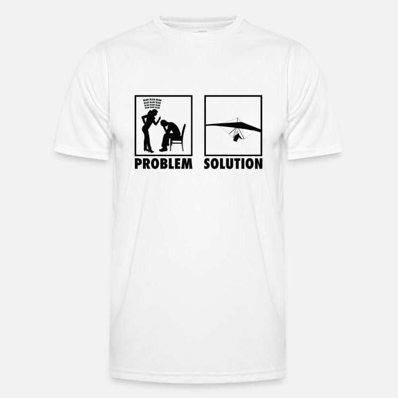 Paragliding Paragliders Statement Problem - Männer Funktions-T-Shirt - Weiß