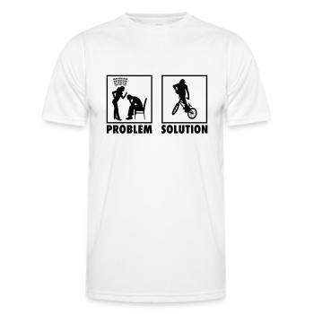 BMX Bikers Statement Solution au problème. - T-shirt sport Homme - blanc - Devant - AI Model Male 178 dark (178cm)