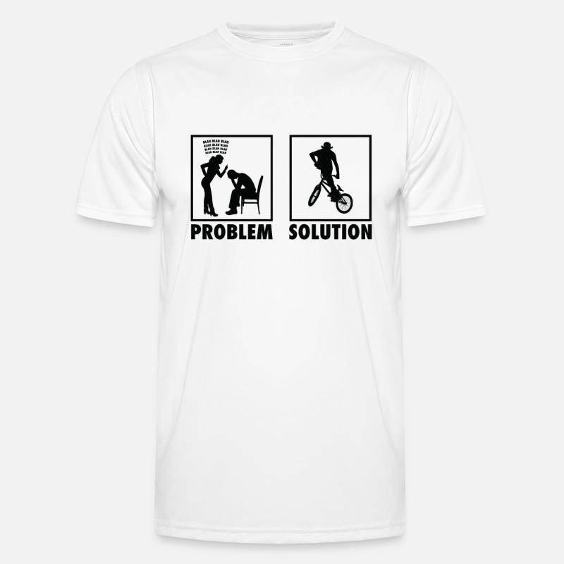 BMX Bikers Statement Problem Solution. - Men's Functional T-Shirt - white