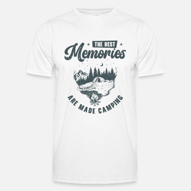 Die besten Erinnerungen werden beim Camping Männer Funktions-T-Shirt