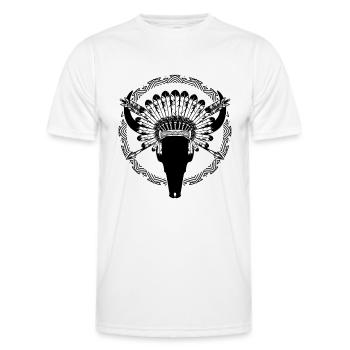 Cherokee Tribe Native American Indian Pride - Männer Funktions-T-Shirt - Weiß - Vorne - AI Model Male 178 dark (178cm)