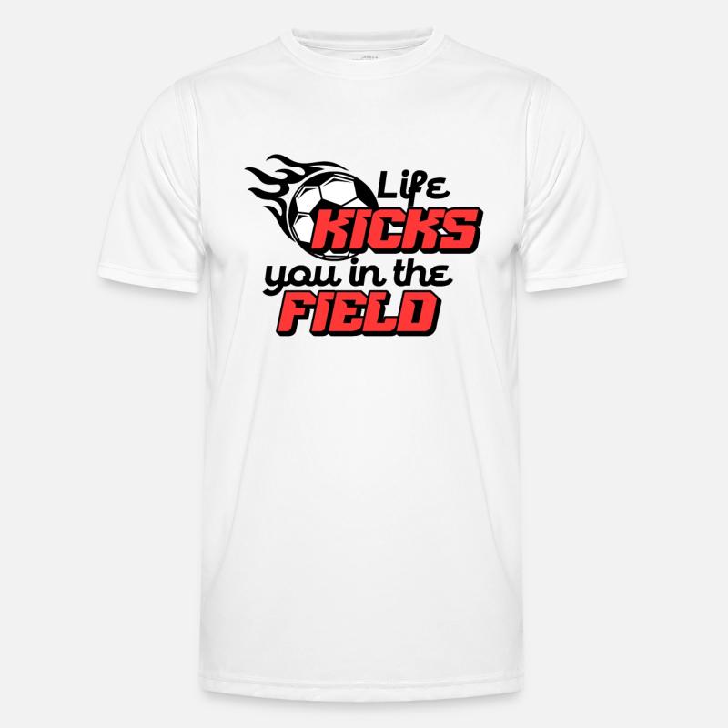 DAS LEBEN TRITT DICH INS FELD Männer Funktions-T-Shirt