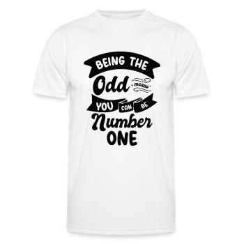 Math Odd Number Mathematics Smart Inspirational - Men's Functional T-Shirt - white - Front - AI Model Male 178 dark (178cm)