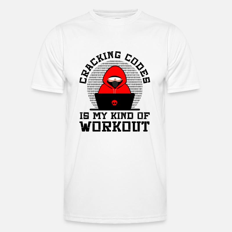 Cybersecurity Professional Hacker Cracking Codes - Männer Funktions-T-Shirt - Weiß