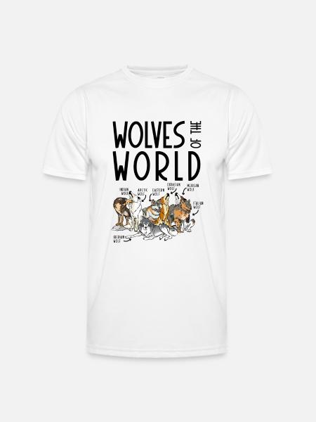 Wolves Of The World - Men's Functional T-Shirt - white