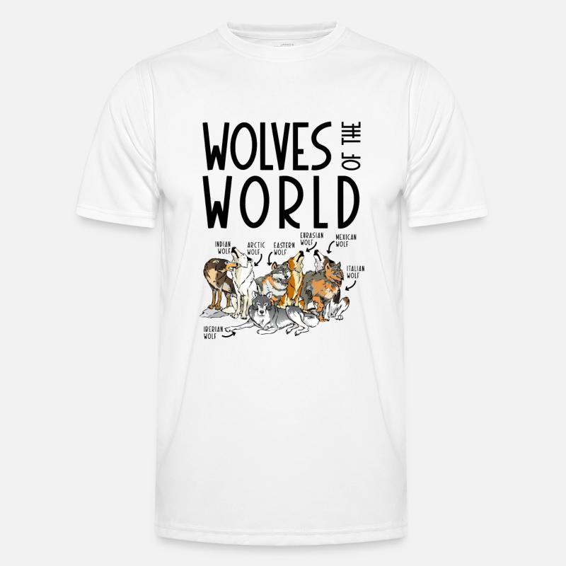 Die Wölfe der Welt Männer Funktions-T-Shirt