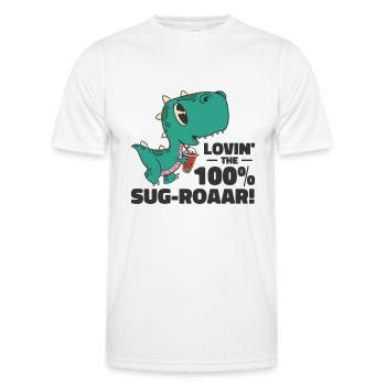 Mignon Bubble Milktea Drink Fan Lover T-rex - T-shirt sport Homme - blanc - Devant - AI Model Male 178 dark (178cm)
