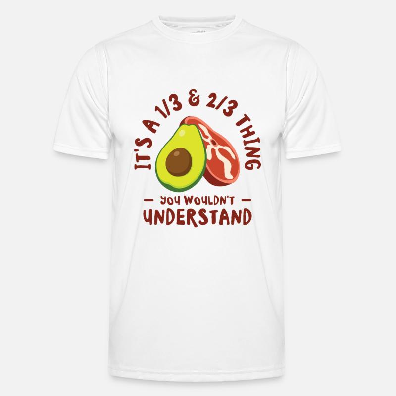 Keto-Diät Avocado Obst Ketogene Ernährung Fleisch Männer Funktions-T-Shirt