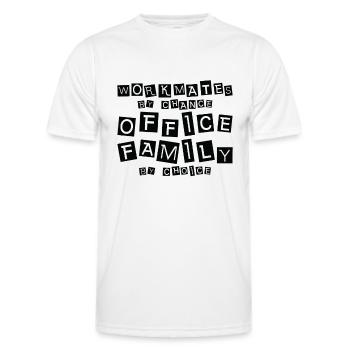 Collègue de travail Bureau Amis de la famille - T-shirt sport Homme - blanc - Devant - AI Model Male 178 dark (178cm)