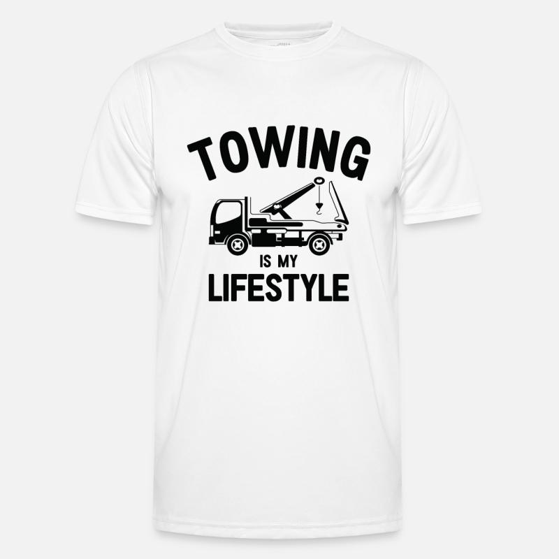 Abschleppwagenfahrer Lebensstil Abschleppen Männer Funktions-T-Shirt