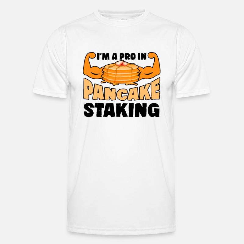 Pancake Stacker Breakfast Pancake Day Tall Men's Functional T-Shirt