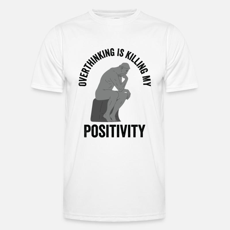 Overthinking Schädel Statue Kunstliebhaber Männer Funktions-T-Shirt