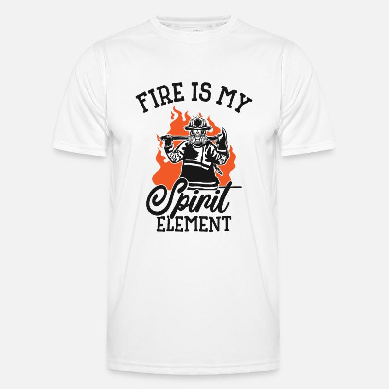 Feue Pompier Pompier Pompiers Pompiers T-shirt sport Homme