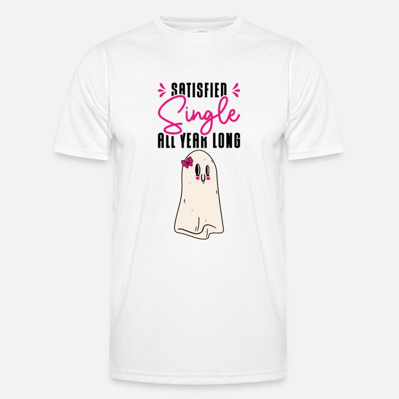 Single Satisfied Relationship Status Solo Single Men's Functional T-Shirt