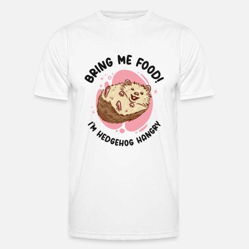 Hérisson Mignon Animal Affamé Hérisson Propriétaire T-shirt sport Homme