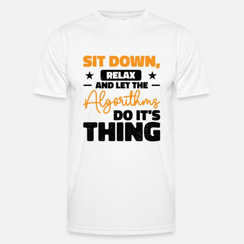 Computer Algorithm Programmer Artificial - Men's Functional T-Shirt - white