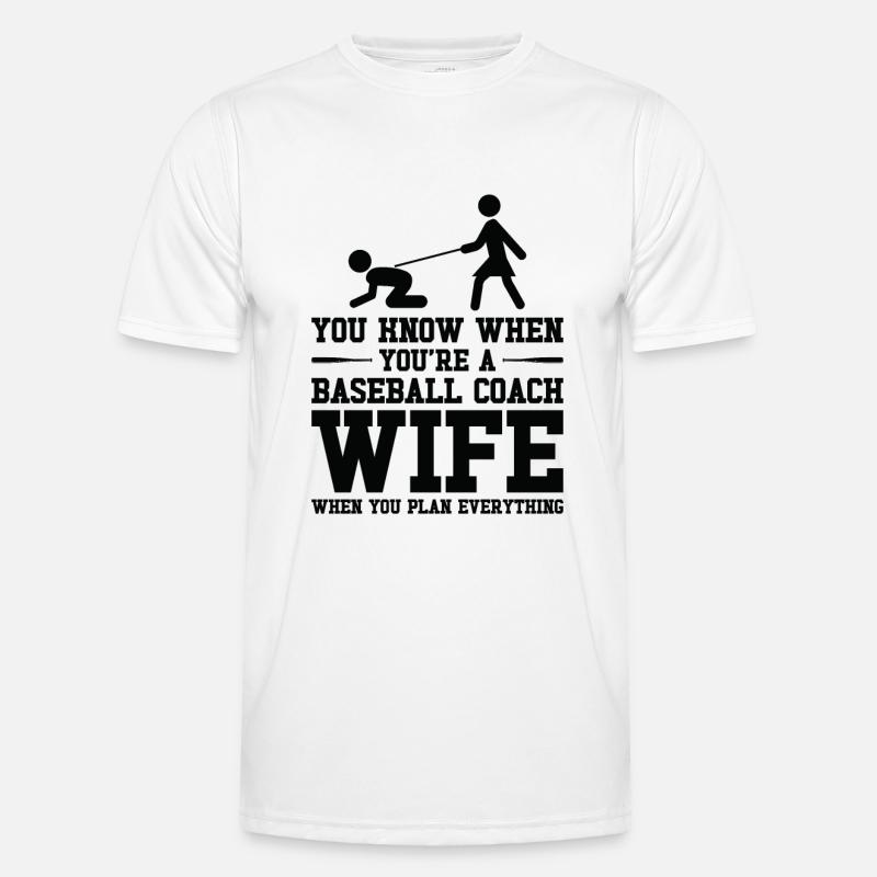 Baseball-Trainerin Ehefrau Berufstätige Mutter Männer Funktions-T-Shirt