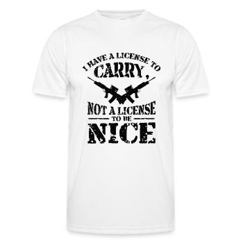 Guns Pistol Lover Gun Owner Shooting - Men's Functional T-Shirt - white - Front - AI Model Male 178 dark (178cm)