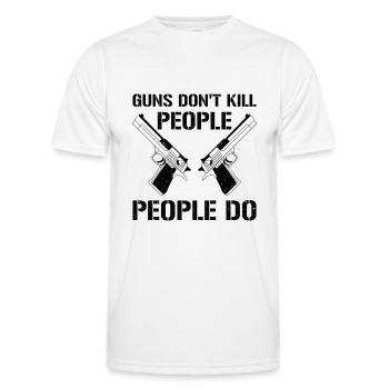 Guns Pistol Lover Gun Owner Shooting - Men's Functional T-Shirt - white - Front - AI Model Male 178 dark (178cm)