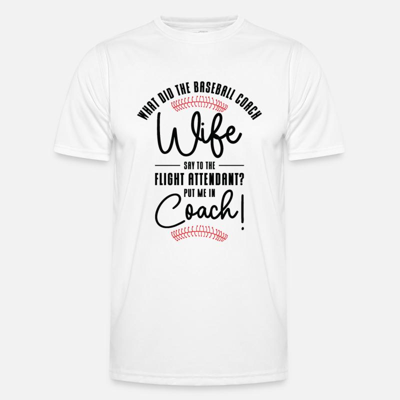 Baseball-Trainerin Ehefrau Berufstätige Mutter - Männer Funktions-T-Shirt - Weiß